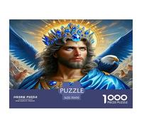 Jesus - Religion Recycled Paper Jigsaw Puzzles 1000 Pieces - Jesus Crown Eagle Vibrant Powerful Suitable for Wall Decompression Educational Game70x50cm/1000pcs