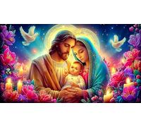 Jesus-Religion Recycled Paper Jigsaw Puzzles 1000Pc Educational Games Fun and Challenging Family Game Great Gift Idea for Adults Kids 70x50cm/1000pcs