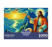 Jesus - Religion Refined Jigsaw Puzzle Experience Tailored for Quiet Evenings, Blending Fantasy with A Clean UK-style Composition for Focused And Calming Play 38x26cm/1000pcs