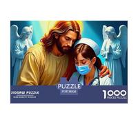 Jesus - Religion Refined Leisure Jigsaw Puzzle Suited to Peaceful Indoor Play, Featuring Fantasy with A Clear Organised Layout That Promotes Calm Engagement 38x26cm/1000pcs