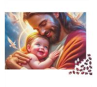 Jesus - ReligionJigsaw Puzzle Biblical Saint Figure Toddler Learning Game Classroom 1000 Pieces 70x50cm/1000pcs