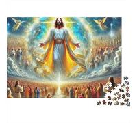 Jesus - ReligionJigsaw Puzzle Sacred Decor Educational Toddler Learning Room Activity Safe 1000 Pieces 52x38cm/1000pcs