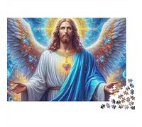 Jesus - ReligionJigsaw Puzzle Sacred Decor Mind Relaxation Adults Stress Relief Wall Art Decor 1000 Pieces 52x38cm/1000pcs