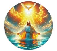 Jesus - ReligionJigsaw Puzzles 1000 Pieces for Adults Kids Round SacredCreative Challenge Toys Gift1000pcs (67.5x67.5cm)
