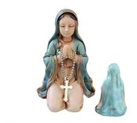 Jesus Resin Desk Companion Figurine 3 Inch, Kneeling in Prayer Design Jesus Statue Decor Unique Spiritual Religious Decorative for Modern Christian Home Decor