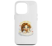 Jesus Resting on Clouds Angelic Dreamy Kawaii Chibi Case for iPhone 13 Pro