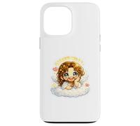 Jesus Resting on Clouds Angelic Dreamy Kawaii Chibi Case for iPhone 13 Pro Max