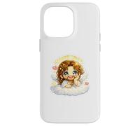 Jesus Resting on Clouds Angelic Dreamy Kawaii Chibi Case for iPhone 14 Pro Max