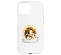 Jesus Resting on Clouds Angelic Dreamy Kawaii Chibi Case for iPhone 15