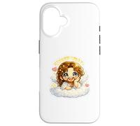 Jesus Resting on Clouds Angelic Dreamy Kawaii Chibi Case for iPhone 16
