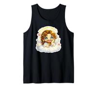 Jesus Resting on Clouds Angelic Dreamy Kawaii Chibi Tank Top