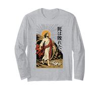 Jesus Resurrection Christian Manga Death Defeated Anime Art Long Sleeve T-Shirt