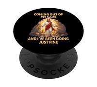 Jesus Resurrection Coming Out My Cave Funny Easter PopSockets Adhesive PopGrip