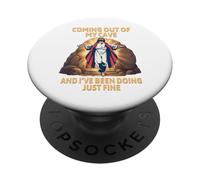 Jesus Resurrection Coming Out My Cave Funny Easter PopSockets Adhesive PopGrip