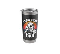Jesus Retro I Saw that Im Telling Dad Humor Stainless Steel Insulated Tumbler