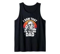 Jesus Retro I Saw that Im Telling Dad Humor Tank Top