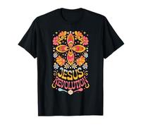 Jesus Revolution Christian Faith Retro Groovy Hippie Flower T-Shirt
