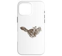 Jesus Rides Maine Coon Cat Christian Humor for Cat Lovers Case for iPhone 16 Pro Max