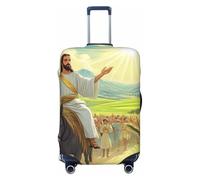 Jesus Rides On A Donkey Elastic Travel Luggage Cover Suitcase Protector, Print Suitcase Baggage Cover Anti-Scratch