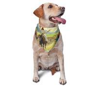Jesus Rides On A Donkey Printed Graphic Pet Triangle Scarf For Dogs & Cats, Adjustable Cute Pet Bandana For & Photo Shoots