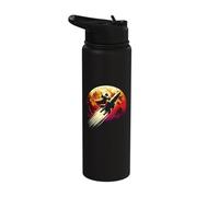Jesus Riding A Rocket - Funny Christian Religious Space Love Stainless Steel Insulated Water Bottle