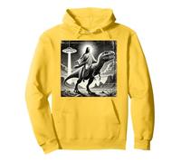 Jesus Riding Dinosaur, Ufo, Funny, Cool Graphic, Crazy Pullover Hoodie