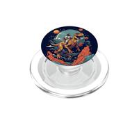 Jesus Riding in Space T-Rex Dinosaur Meme Sci-Fi Believers PopSockets PopGrip for MagSafe
