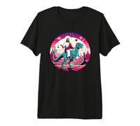 Jesus Riding Space T-Rex Robot Dinosaur Meme Sci-Fi Believer Premium T-Shirt