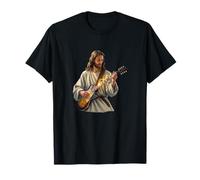 Jesus Rocks with Guitar - Funny Christian Rocks Church T-Shirt