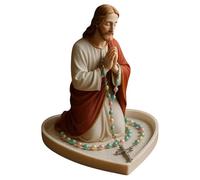 Jesus Rosary Holder Statue Resin Jesus Statue for Catholic Home Decor (Men)