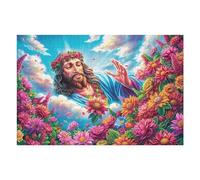 Jesus Sacred Icon 1000 Pcs Jigsaw Puzzles Puzzles for Adults Teens Fun Family Game Team Building Stress Reducing Autumn Gift Durable Recycled Material 1000 PCS