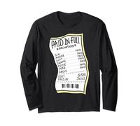 Jesus Salvation Sin Greed Paid in Full God Faith Mens Womens Long Sleeve T-Shirt