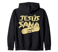 Jesús sana, confía en él Zip Hoodie