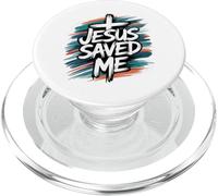 Jesus Saved Me Christian Faith PopSockets PopGrip for MagSafe