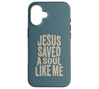 Jesus saved me Christian message faith religious hymn verse Case for iPhone 16