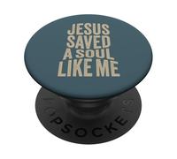 Jesus saved me Christian message faith religious hymn verse PopSockets Adhesive PopGrip