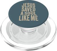 Jesus saved me Christian message faith religious hymn verse PopSockets PopGrip for MagSafe