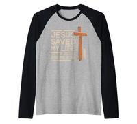 Jesus Saved My Life Ask Me How Raglan Baseball Tee