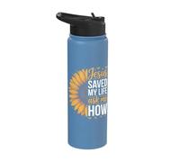 Jesus Saved My Life Ask Me How Stainless Steel Insulated Water Bottle