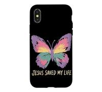 Jesus Saved My Life Christian Butterfly Faith Worship Prayer Case for iPhone X/XS