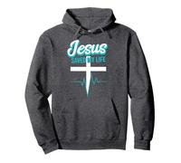 Jesus Saved My Life I Religious Christian Pullover Hoodie