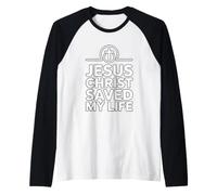 Jesus Saved My Life Raglan Baseball Tee