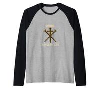 Jesus Saved My Life Raglan Baseball Tee