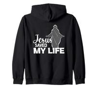 Jesus Saved My Life Spiritual Faith Zip Hoodie