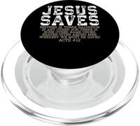 Jesus Saves Acts 4:12 Salvation Quote PopSockets PopGrip for MagSafe