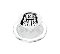 Jesus Saves Bold Christian Faith Cross Design PopSockets PopGrip for MagSafe