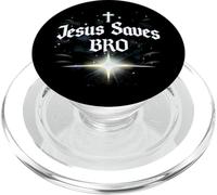 Jesus Saves Bro Christian Inspiration PopSockets PopGrip for MagSafe