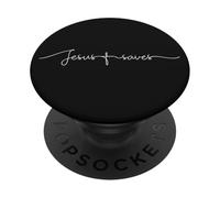 Jesus Saves Christian Cross Script Religious Faith PopSockets Adhesive PopGrip
