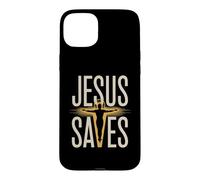 Jesus Saves Christian Faith Devotion Believer Case for iPhone 15 Plus