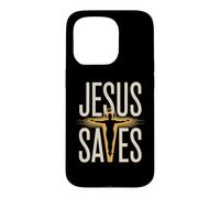 Jesus Saves Christian Faith Devotion Believer Case for iPhone 15 Pro